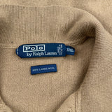 Polo By Ralph Lauren 1/4 Zip - 2XL Brown Wool