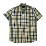 Ralph Lauren Checked Short Sleeve Shirt - Large Green Cotton