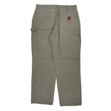 Carhartt Double Knee Carpenter Pants - 34W 32L Gray Cotton