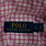 Polo By Ralph Lauren Checked Shirt - Large Pink Cotton