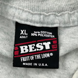 Fruit Of The Loom Single Stitch T-Shirt - XL Grey Cotton Blend