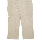 CARHARTT Mens Relaxed Beige Cotton Blend Cargo Trousers W32 L30 Durable Workwear
