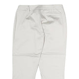 AQUASCUTUM Womens Cotton Blend White Regular Straight Trousers W28 L13 Smart