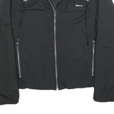 REEBOK Womens Black Zip Jacket S Polyester Blend Plain Lightweight Activewear