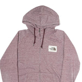 THE NORTH FACE Womens Pink Full Zip Hoodie M Cotton Blend Casual Outdoor Wear
