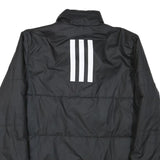 ADIDAS Mens Black Jacket S Polyester Blend Plain Zip Sport Casual Lightweight