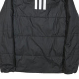 ADIDAS Mens Black Jacket S Polyester Blend Plain Zip Sport Casual Lightweight