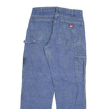 DICKIES Mens Blue Regular Fit Straight Leg Denim W30 L31 Workwear Zip Jeans