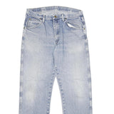 WRANGLER Mens Regular Fit Blue Denim Stone Wash Jeans W36 L32 Classic Cotton Zip