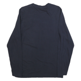 PORT & COMPANY Mens Black Union Mine Backs Graphic T-Shirt Long Sleeve Crew Neck