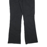DICKIES Womens Slim Black Cotton Blend Trousers W34 L34 Zip Closure Straight Leg
