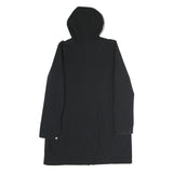 COLUMBIA Mens Black Outdoor Jacket L Polyester Plain Hooded Zip Long Sleeve