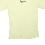 KARL KANI Mens Yellow Graphic T-Shirt 2XL Short Sleeve Crew Neck Casual Cotton