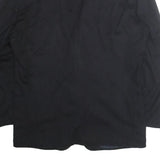 TRUSSARDI Mens Black Classic Jacket L Wool Blend Button Plain Elegant