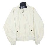 NAUTICA Mens White Zip Jacket L Polyester Blend Classic Lightweight Casual