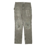 CARHARTT Mens Cotton Blend Grey Regular Straight Trousers W31 L32 Workwear