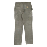 CARHARTT Mens Cotton Blend Grey Regular Straight Trousers W31 L32 Workwear