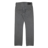 LEVI'S Mens Grey Slim Straight Woven Cotton Blend Trousers W30 L30 Casual