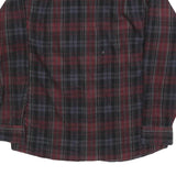 RED HEAD Mens Red & Black Check Shirt M Cotton Blend Casual Long Sleeve Button
