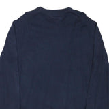 TOMMY HILFIGER Mens Navy Plain Crew Neck Basic Knit Jumper L Cotton Blend