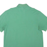 TOMMY HILFIGER Mens Green Polo Shirt Short Sleeve Plain XL Cotton Blend Casual