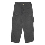 CARHARTT Mens Cotton Blend Relaxed Cargo Trousers Black W32 L28 Durable Workwear