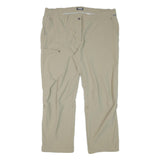 KLEPPER Womens Regular Beige Polyester Blend Zip Trousers W40 L28 Outdoor Casual