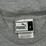 University Puma Graphic T-Shirt - Large Grey Cotton Blend