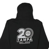 HARD ROCK CAFE Mens Black Tampa Zip Up Hoodie M Cotton Blend 20th Anniversary