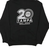 HARD ROCK CAFE Mens Black Tampa Zip Up Hoodie M Cotton Blend 20th Anniversary