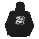 HARD ROCK CAFE Mens Black Tampa Zip Up Hoodie M Cotton Blend 20th Anniversary