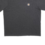CARHARTT Mens Grey Pocket T-Shirt XL Short Sleeve Crew Neck Logo Graphic