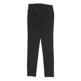 LEVI'S Womens Jeans Black Slim Skinny Denim W25 L30 Cotton Blend Zip