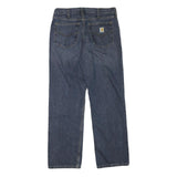 CARHARTT Mens Blue Regular Straight Denim W30 L30 Workwear Zip Closure Jeans