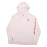 CARHARTT Womens Pink Hoodie L Cotton Blend Pullover Hooded Sweatshirt