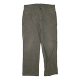 DICKIES Mens Regular Fit Straight Leg Denim Brown W38 L29 Workwear Zip Jeans