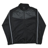 NIKE Mens Black & Grey Zip Jacket M Polyester Blend Sportswear Athletic Fit
