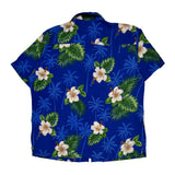 Lecanto Floral Hawaiian Shirt - XL Green Cotton