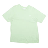ADIDAS Mens Light Green Cotton T-Shirt L Short Sleeve Crew Neck Minimal Logo