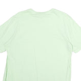 ADIDAS Mens Light Green Cotton T-Shirt L Short Sleeve Crew Neck Minimal Logo