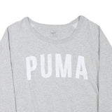 PUMA Womens Grey Cotton Blend Crew Neck Sweatshirt XL Casual Pullover