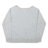 PUMA Womens Grey Cotton Blend Crew Neck Sweatshirt XL Casual Pullover