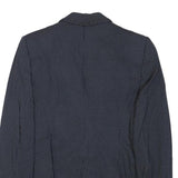 ZARA BASIC Womens Navy Blue & White Polka Dot Blazer Jacket S Polyester Blend