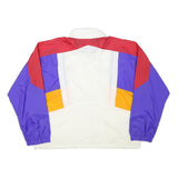 NIKE Mens White & Purple Colourblock Jacket M Polyester Blend Zip Athletic
