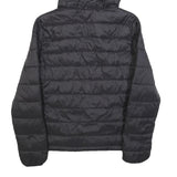 PULL & BEAR Womens Black Polyester Blend Quilted Hooded Jacket XS Zip Closure