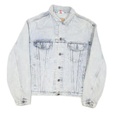LEVI'S Mens Blue Denim Cotton Blend Trucker Jacket L Classic Button Closure