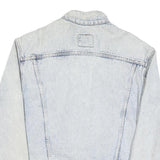 LEVI'S Mens Blue Denim Cotton Blend Trucker Jacket L Classic Button Closure