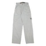 TEDDYS Boys Cotton Blend Grey Relaxed Straight Trousers W23 L30 Cargo Pocket