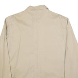 LOGG Mens Beige Cotton Blend Button Jacket XL Plain Lightweight Casual