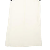 PAULE KA Womens Black & White Shift Polyester Blend Dress S Crew Neck Short